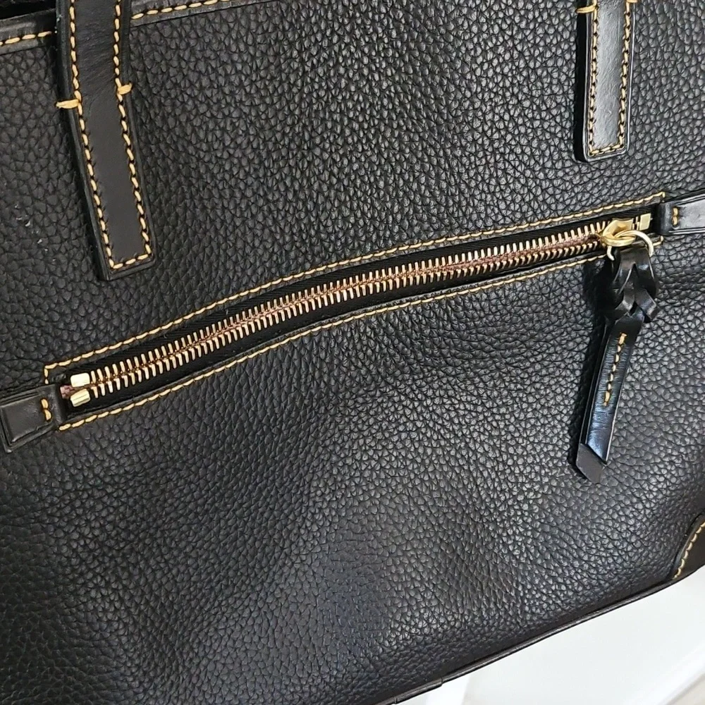 Dooney & Bourke Black Leather Tote - Picture 5 of 14